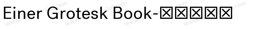 Einer Grotesk Book字体转换